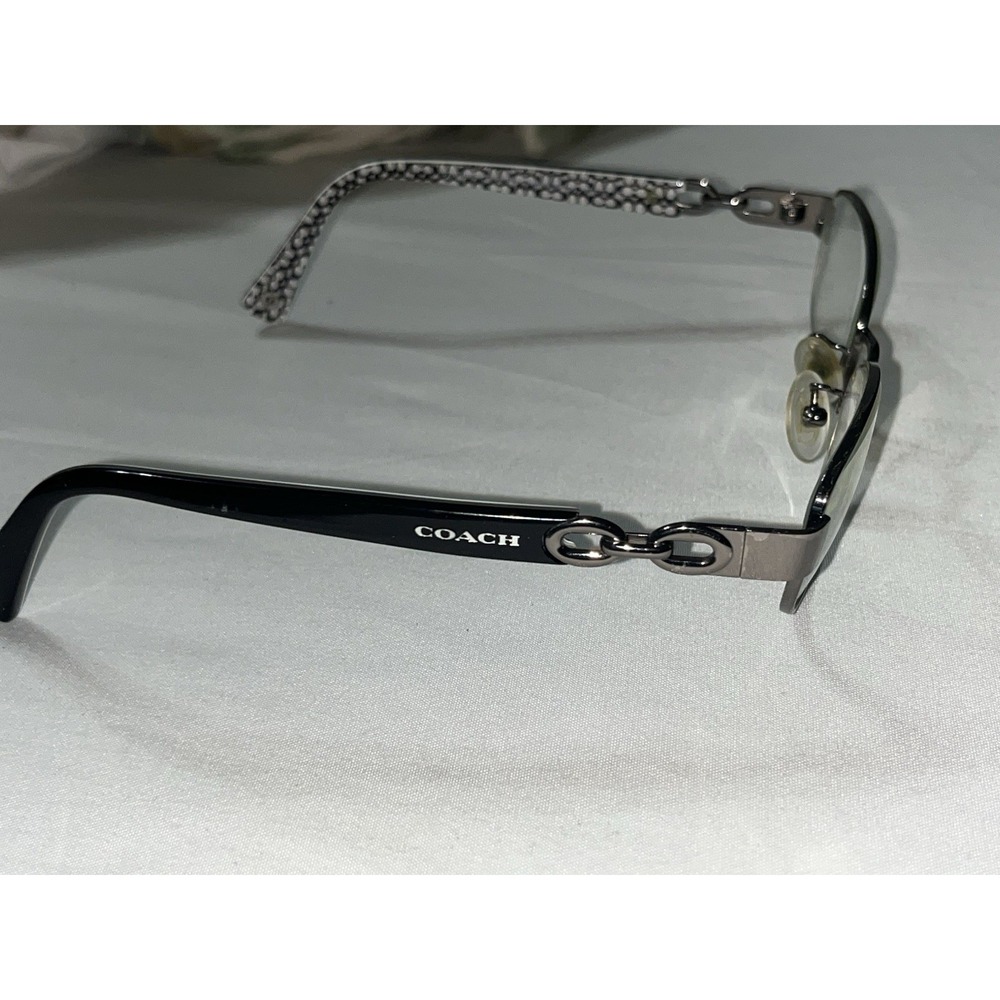 COACH HC5054 9186 Dk Silver Black White Sig 51-17-135 mm Women's Eyeglasses - Picture 4 of 7